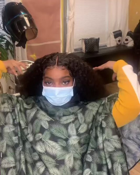 Kinky curly frontal wig